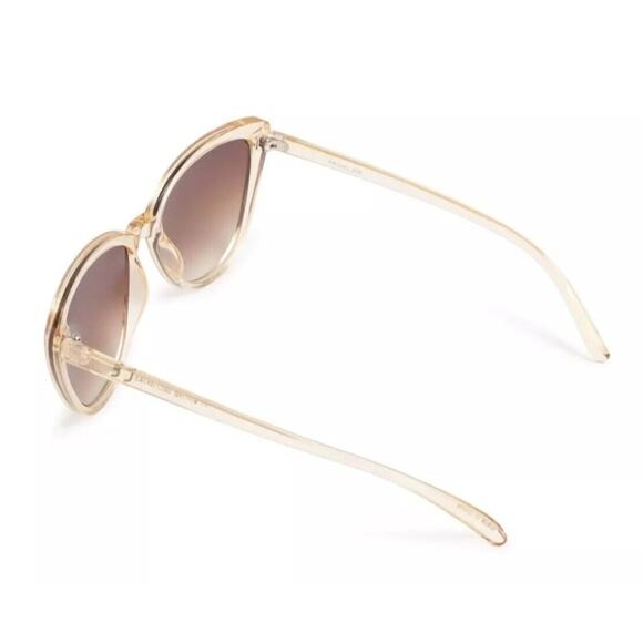 RACHEL ZOE Nina CatEye Classic Sunglasses Nude Crystal Brown Slightly Oversized main image 7